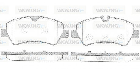 Колодки тормозные дисковые задние Ford Tourneo custom 2.2 12-,Ford Transit custom 2.2 12- Woking P14213.00 (фото 1)