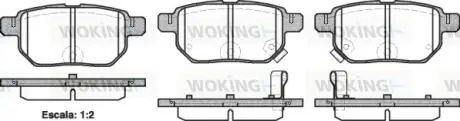 Колодки тормозные дисковые задние Great wall Florid 1.3 08-,Great wall Florid 1.5 08- Woking P13863.02