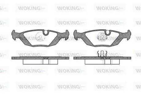 Тормозные колодки зад. BMW 5(E34)/ 7(E32) (ATE) Woking P0553.00