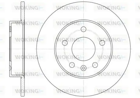Гальмівний диск зад. Opel Astra G 98- (264x10) Woking D6578.00