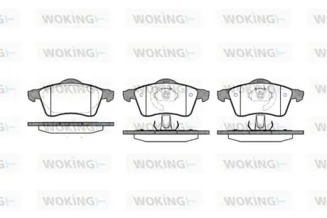 Тормозные колодки перед. T4 2.5TDI 96-03 (R15) Woking P7183.00