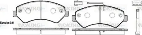 Колодки тормозные дисковые передние Citroen Jumper 2.2 06-,Citroen Jumper 3.0 06- Woking P13753.01