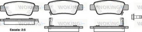 Колодки тормозные дисковые задние Honda Cr-v iii 2.0 06-,Honda Cr-v iii 2.2 06- Woking P13903.02