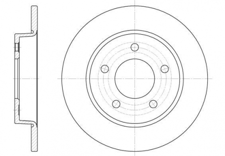 Тормозной диск задний. Mazda 3/3/Axela (06-21) Woking D6906.00 (фото 1)