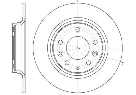 Тормозной диск задний Mazda 6 02- (280x10) Woking D6881.00