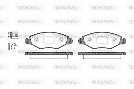 Тормозные колодки перед. Peugeot 206/306 94- Woking P7433.20