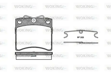 Тормозные колодки перед. Transporter (96-03) Woking P2853.00