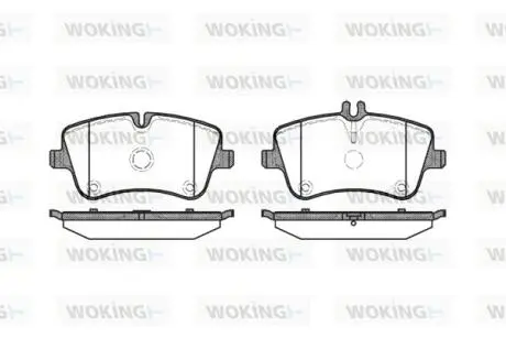 Тормозные колодки перед. MB W203 00-07 (TRW) Woking P6683.00