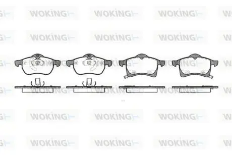 Тормозные колодки перед. Astra G 98-05 (ATE) Woking P7833.02