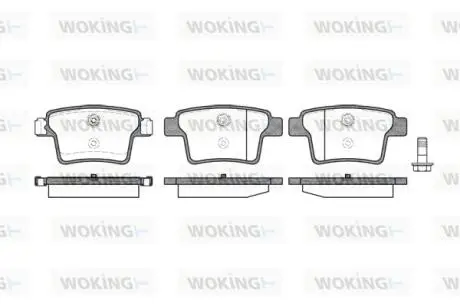Тормозные колодки задние. X-Type/Mondeo 00-11 Woking P10493.10