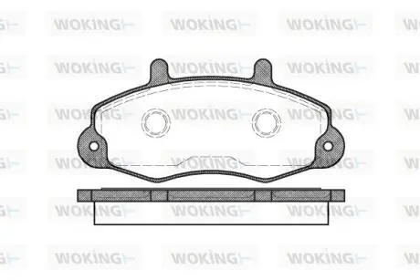 Тормозные колодки перед. Transit T12 91-00 Woking P2913.00