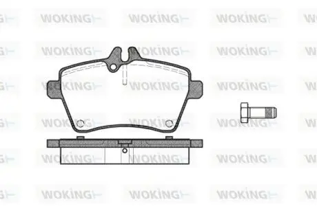 Гальмівні колодки пер. Yaris/W169/W245 04- Woking P10443.00