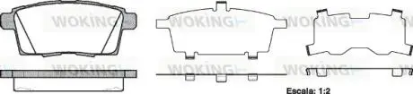 Колодки тормозные дисковые задние Mazda Cx-7 2.2 06-,Mazda Cx-7 2.3 06-,Mazda Cx-7 2.5 06- Woking P13683.00