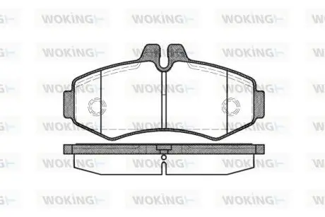 Гальмівні колодки перед. Vito (638) 99-03 Woking P6013.00