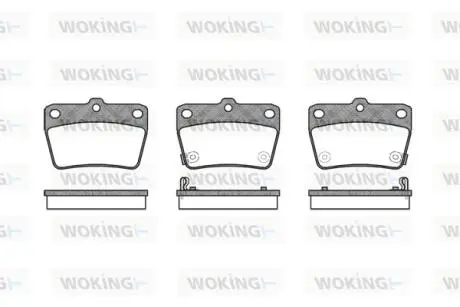 Тормозные колодки задние. DR5/RAV 4 (01-21) Woking P9393.02