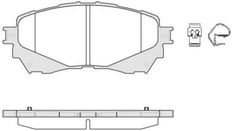 Колодки тормозные дисковые передние Mazda 6 2.0 12-,Mazda 6 2.2 12-,Mazda 6 2.5 12- Woking P14383.04 (фото 1)