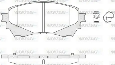 Колодки тормозные дисковые передние Mazda 6 2.0 12-,Mazda 6 2.2 12-,Mazda 6 2.5 12- Woking P14383.04