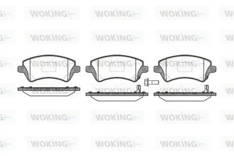 Гальмівні колодки перед. Corolla (04-13) Woking P9223.12