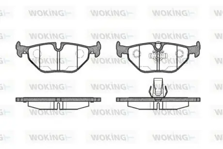 Тормозные колодки зад. BMW 5 (E39) 96-03 Woking P3653.15