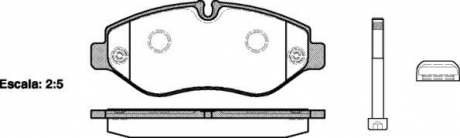 Колодки тормозные дисковые передние Iveco Daily iv 2.3 06-11,Iveco Daily iv 2.3 06-12 Woking P13453.10 (фото 1)