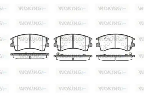Тормозные колодки перед. Mazda 6 02- Woking P8703.02