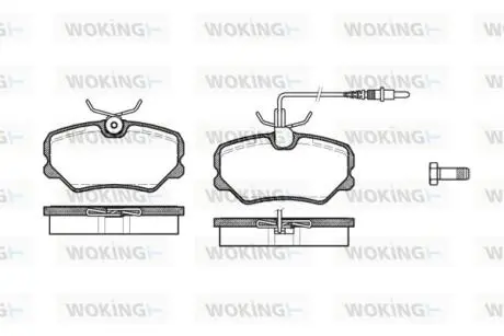 Тормозные колодки перед. 405 (92-99) Woking P3623.02