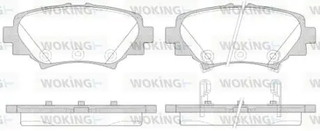 Колодки тормозные дисковые задние Mazda 3 1.5 13-,Mazda 3 2.0 13-,Mazda 3 2.2 13- Woking P14703.02