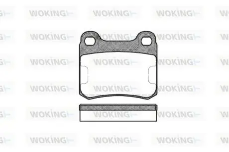Тормозные колодки зад. W201 82-93 Woking P0573.00