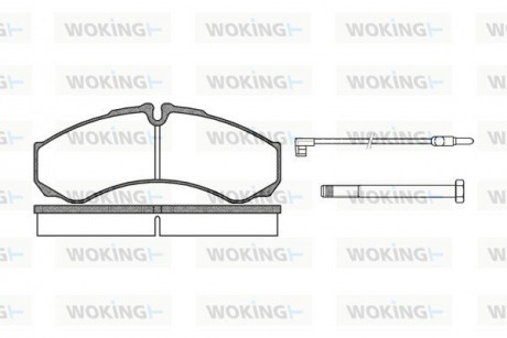 Гальмівні колодки Daily (04-21) Woking P7513.02