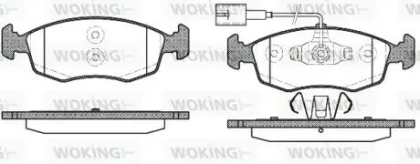 Колодки тормозные дисковые передние Fiat 500 0.9 07-,Fiat 500 c 0.9 09-,Fiat Grande punto 1.4 05- Woking P0723.52