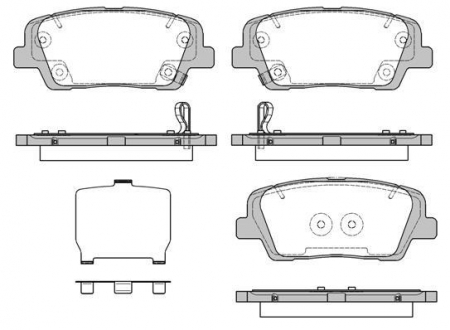 Колодки тормозные дисковые задние Hyundai Santa fe iii 2.0 12-,Hyundai Santa fe iii 2.2 12- Woking P13743.09