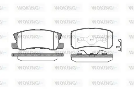 Колодки тормозные дисковые задние Citroen C4 aircross 1.6 10-,Citroen C4 aircross 1.8 10- Woking P9033.02