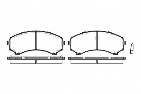 Колодки тормозные дисковые передние Mitsubishi Grandis 2.0 03-,Mitsubishi Grandis 2.4 03- Woking P2963.00 (фото 1)