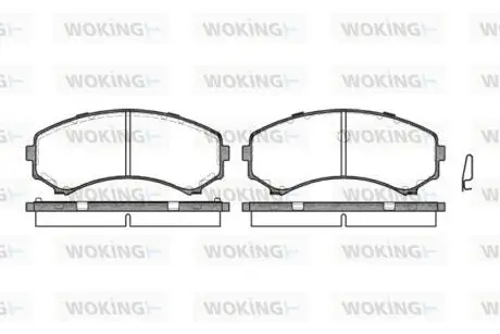 Гальмівні колодки перед. Mitsubishi Grandis 04-11/Pajero 90- (sumitomo) Woking P2963.00