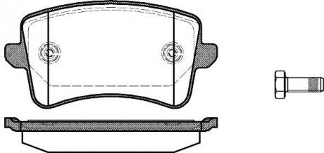Колодки тормозные дисковые задние Audi A4 1.8 07-15,Audi A4 2.0 07-15,Audi A4 2.7 07-15 Woking P12433.00 (фото 1)