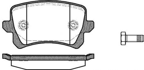 Колодки тормозные дисковые задние Audi Q3 1.4 11-,Audi Q3 2.0 11-,Seat Alhambra 1.4 10- Woking P12423.00 (фото 1)