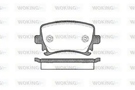 Колодки тормозные дисковые задние Audi A3 1.4 03-12,Audi A3 1.6 03-12,Audi A3 1.6 08-13 Woking P11313.00