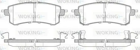 Колодки тормозные дисковые задние Infiniti Qx56 5.6 10-,Nissan Patrol vi 5.6 10- Woking P15473.02