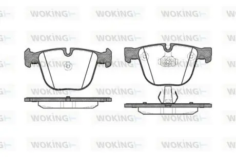 Колодки тормозные дисковые задние Bmw 1 3.0 07-13,Bmw 3 4.0 05-11,Bmw 3 4.0 05-13 Woking P9923.00