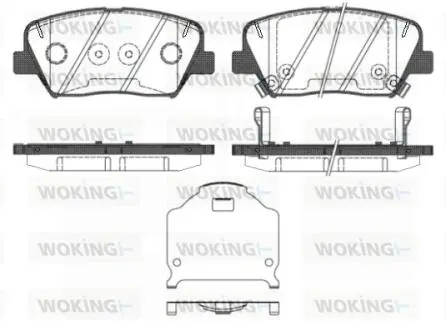 Колодки гальмові дискові передні Kia Carens iv 1.6 13-,Kia Carens iv 1.7 13- Woking P15123.02