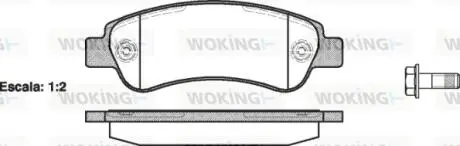 Гальмівні колодки Boxer/Ducato/Jumper (06-21) Woking P13383.00