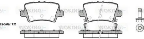 Колодки тормозные дисковые задние Honda Civic ix 1.4 12-,Honda Civic ix 1.8 12- Woking P13063.02