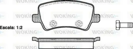 Колодки тормозные дисковые задние Ford Galaxy 1.6 06-15,Ford Galaxy 1.8 06-15 Woking P13363.00