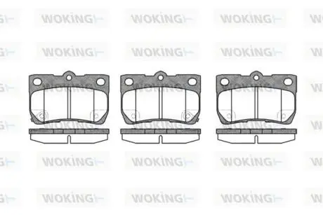 Колодки тормозные дисковые задние Lexus Gs (grs19_, uzs19_, urs19_) 3.0 05-11 Woking P10813.02