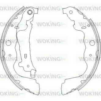 Колодки тормозные барабанные задние Dacia Dokker 1.2 12-,Dacia Dokker 1.5 12- Woking Z4237.00