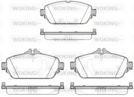 Колодки тормозные дисковые передние Mercedes-benz C-class (w205) 1.6 13- (P14923 Woking P1492308
