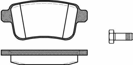 Колодки тормозные дисковые задние Mercedes-benz Citan (415) 1.2 12-,Mercedes-ben Woking P1252300