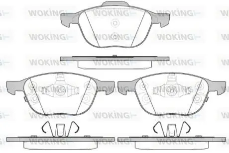 Колодки тормозные дисковые передние Ford Focus iii Electric 10- (P11823.12) WOKI Woking P1182312