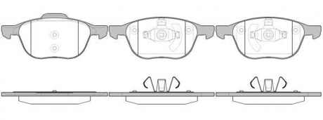 Колодки тормозные дисковые передние Ford C-max 1.6 07-10,Ford C-max 1.8 07-10 (P Woking P1182300 (фото 1)