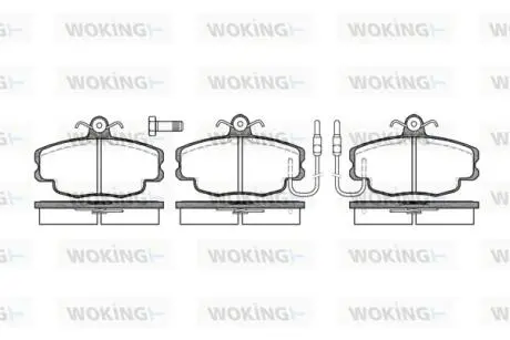 Тормозные колодки перед. PEUGEOT 205/209 /RENAULT Megane 96-03/Clio 1.2-1.9 91-05 (99,9x64,8x18) Woking P0413.02